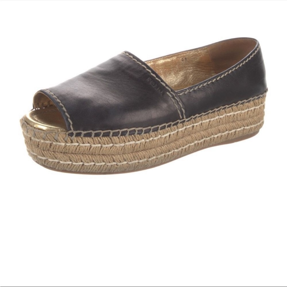 🌟PRADA LEATHER ESPADRILLES🌟
